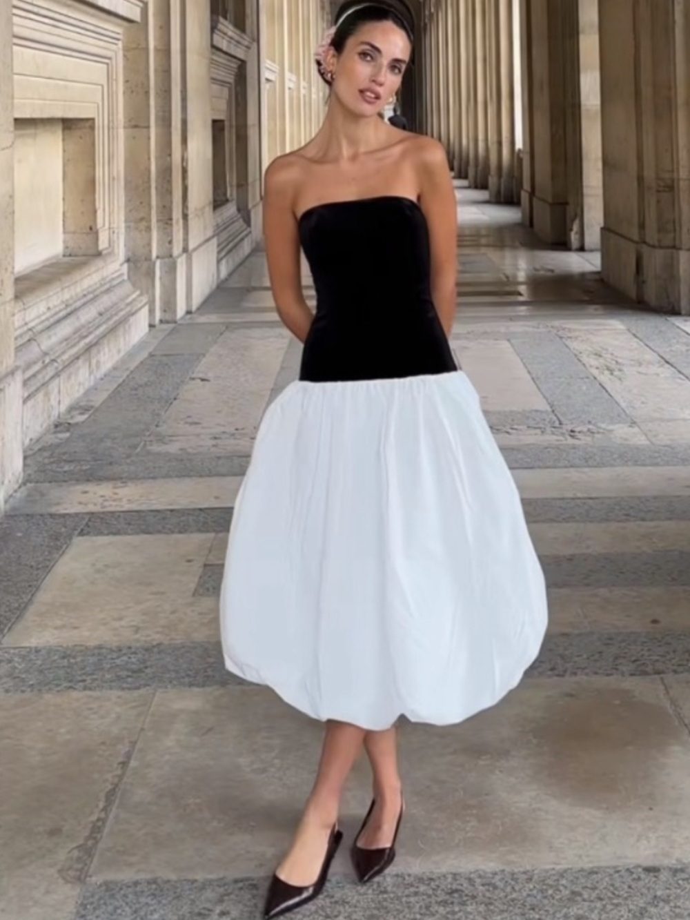 NWT AMANDA UPRICHARD Valencia Strapless Bodice White Bubble Skirt Dress MEDIUM